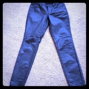 Womans black pants with silver sparkle